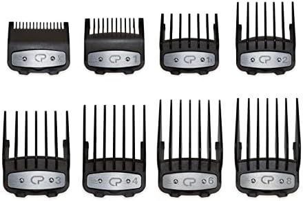 ClarityPro Professional Clipper Guards | Premium Magnetic Clipper Guards for Wahl, BabylissPRO, Gamma+, Stylecraft (All Excluding Andis and Oster) | From 1/16" to 1" - 8 Pack