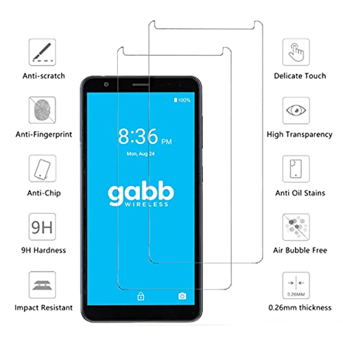 Viesup Screen Protector For Zte Gabb Z2, [2 Pack] 9H Hardness Easy Install Screen Tempered Glass For Zte Gabb Z2 5.45" 2020 Phone #TOP1