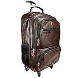 Mochila De Viagem Masculina Com Rodinhas Cadeado Ideal Mala De Bordo (Marrom)