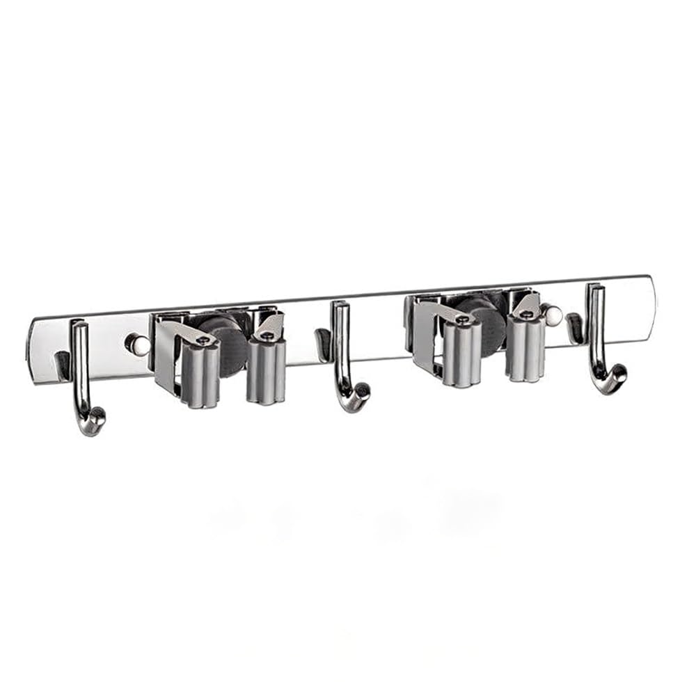 NVISRHDP Stainless Steel Mop Broom Rack Wall Bracket