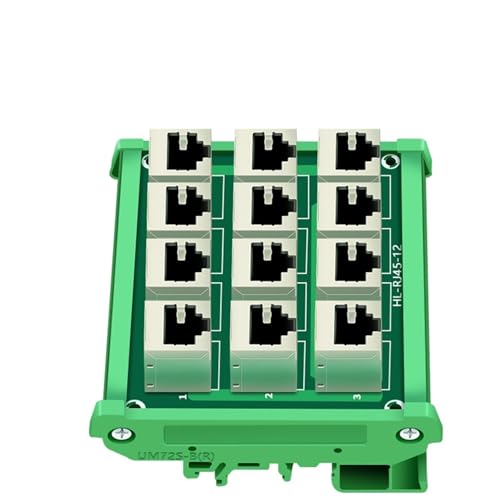 Placa PCB con conector hembra RJ45 de 12 vías para proyectos y prototipos de red 2