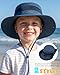 HONGTEYA Kids Sun Hat Summer UPF 50+ Outdoor Bucket Hat for Boys Girls Wide Brim Kids Hiking Beach Camping 2-13Y (US, Age, 5 Years, 13 Years, Dark Blue)