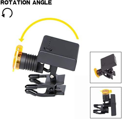 3W Portable LED Head Light Wireless Headlight with Optical Filter Clip-On Type for Binocular Loupe