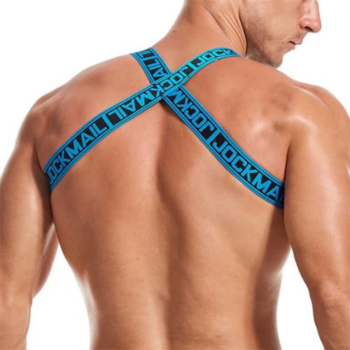Mens Muscle Harness Sport Shoulder Strap with Mens Jock Strap Underwear Fitness Elastic Harness and Jockstrap2