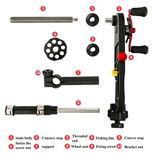 Wire Stripper Machine, Portable Aluminum Fishing Line Winder Spooler System Machine Baitcasting Fishing Line Winder Reel Spooler Reel Spool Station - Image 5