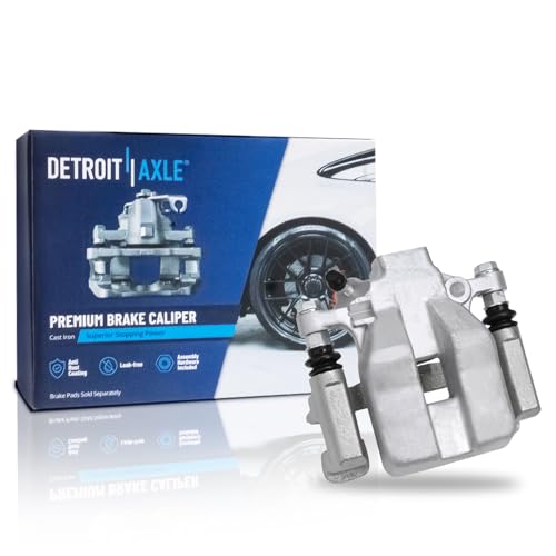 Image of Detroit Axle - Rear Left Brake Caliper for Toyota 2008-2011 Avalon 2007-2011 Camry Lexus 2007-2012 ES350, Driver Side Disc Brake Caliper w /Bracket 2009 2010 Replacement