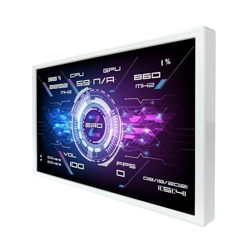 Image of VSDISPLAY 10.1'' LCD Monitor 1280x800 IPS Portable Secondary Display,White | Supports Mini H /D Input,As PC Case Screen Monitoring Computer Laptop GPU CPU RAM Data