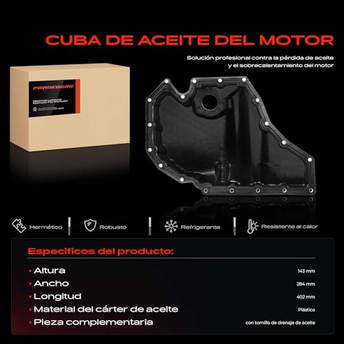 Cárter de aceite del motor gasolina 06L103600F para reparar pérdidas en Audi A5 y Q5 4