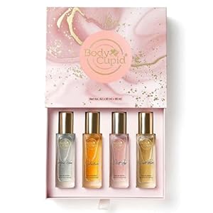 BO-DY CUPID Luxury Perfume Gift Set For Women 4X20 Ml, Long Lasting Premium Fragrances, Aqua Wave, Secret Love, Seductive, Sweet Passion, 80 Ml – Spray
