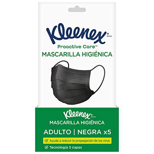 Kleenex Mascarilla Higiénica Adulto Negra (5 unidades) Cover