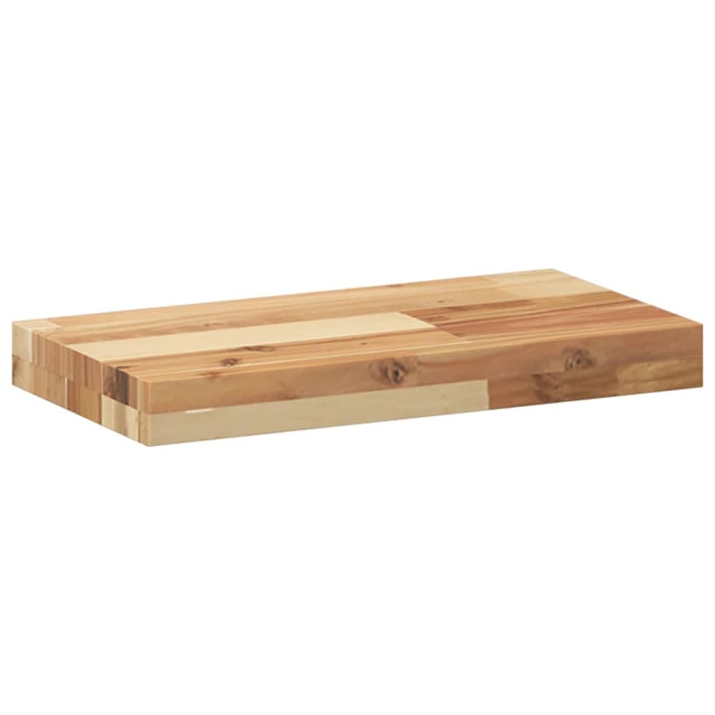 Set di 2 mensole da parete, 40 x 20 x 4 cm, in legno massello di acacia, trattato ad olio, versatile, per soggiorno, cucina, bagno, camera da letto, ufficio, decorazione