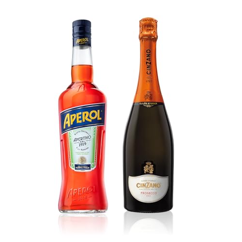 Aperol Spritz - 70 cl + Cinzano Prosecco D.O.C. 75 cl, Aperitivo Alcolico, Set per Aperol Spritz