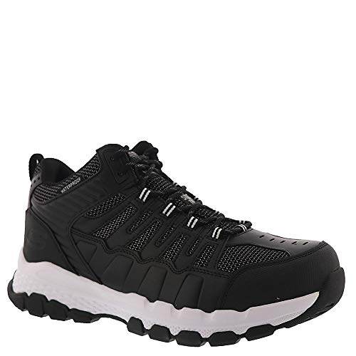Skechers Skechers mens Queznell Industrial Boot, Black/White, 13 US