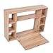 EBTOOLS Bureau Mural, Bureau Suspendu avec Bibliothèque Bureau Mural avec Etagères Table Murale Rabattable avec Etagére Intégrée Table Murale Pliable pour Ordinateur Portable 90x20x60 cm