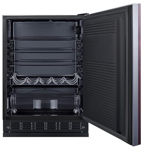 Summit FF708BLSSRSIF 24” Wide Under Counter Refrigerator 5.1 cu.ft. with Panel-Ready Door (Panel Not Included) Automatic Defrost Operation, and Deluxe black interior (RHD) on Fridge.com