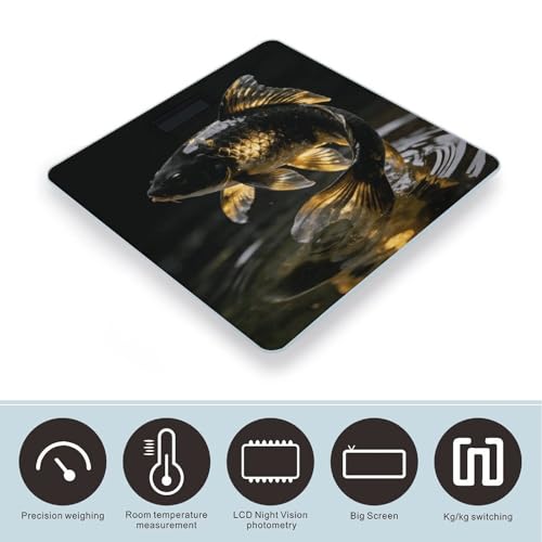 Báscula digital de baño Black Gold Koi precisa 400lb miniatura 3