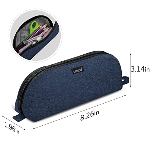 Image of Gloppie Pencil Pouch - Practical Pencil Case, Aesthetic Simple Pencil Bag, Small Pen Holder, Back to School Supplies for Girls Boys, Blue