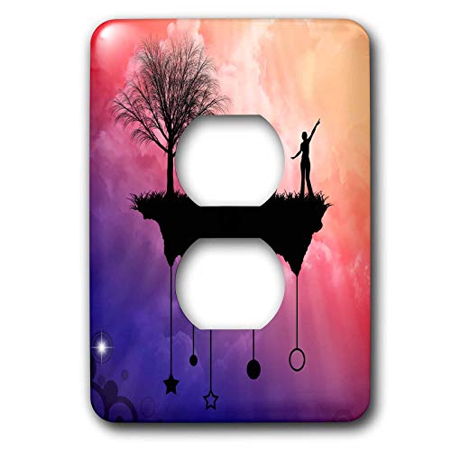 Cache 2 prises Tranche de Terre 3 Silhouette et Arbre lsp_19229_6