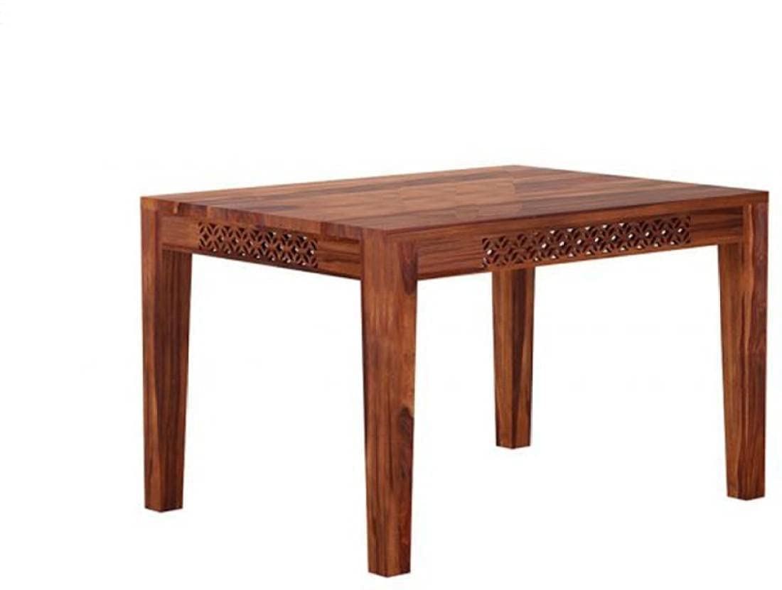 Winntage Sheesham Wood CNC Dining Table Without Chairs Dining Room