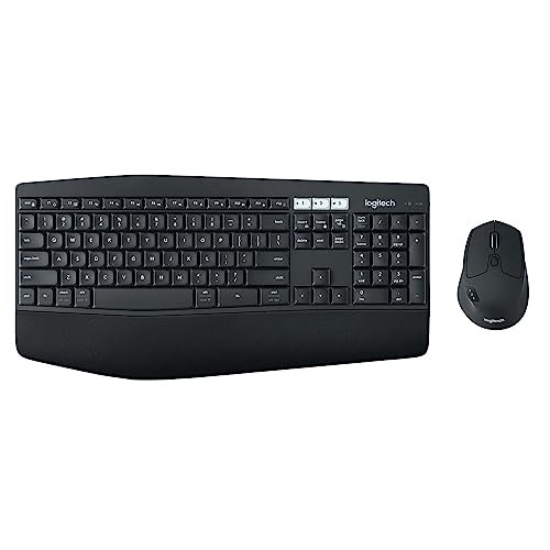 Logitech MK850 Performance Kabelloses Tastatur-Maus-Set, Bluetooth, 2.4 GHz Verbindung via USB-Empfänger, 24 bis 36-Monate Akkuleistung, Handballenauflage, Deutsches QWERTZ-Layout, Schwarz