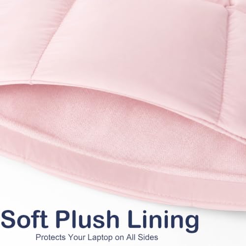 Image of ProElite Puffy Tablet Sleeve Case Upto 13.3 inch for Galaxy Tab S10 Fe+ /S9 FE+ /S7+ /S8 Plus /S9 Plus /S7 FE 12.4 inch, iPad Pro 12.9 inch, MacBook Air /Pro Retina, Microsoft Surface Pro 4 /5 /6 /7 /8 /9, Light Pink