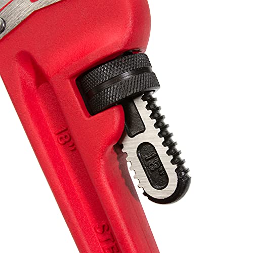 Image of Steelman 60881 18-Inch Heavy-Duty Cast Iron Straight Handle Pipe Wrench