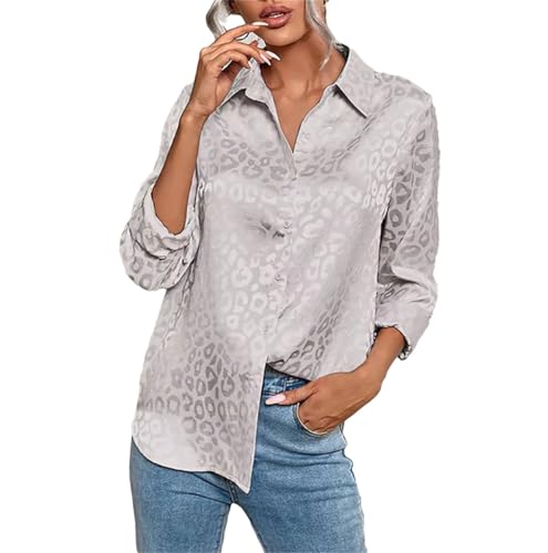 Chemisier satin de luxe femme manches longues style rétro chic