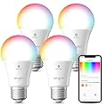 Sengled Alexa Light Bulbs, 75W Equivalent, S1 Auto Pairing with Alexa Devices, Smart Light Bulb that Work with Alexa, Bluetooth Mesh Smart Home Lighting, ?Multicolor Dimmable, No Hub Required,4-Pack