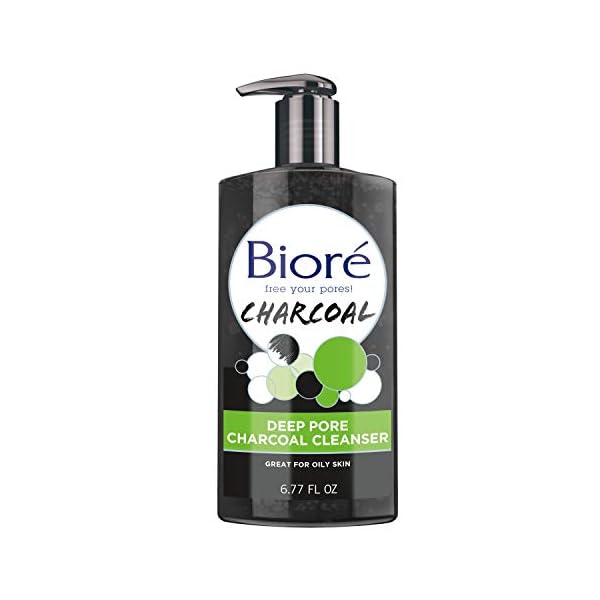 Biore-Deep-Pore-Charcoal-Face-Wash-Facial-Cleanser-for-Dirt-and-Makeup-Removal-From-Oily-Skin-677-Ounce Bioré Deep Pore Charcoal Face Wash, Facial Cleanser for Dirt and Makeup Removal From Oily Skin, 6.77 Ounce