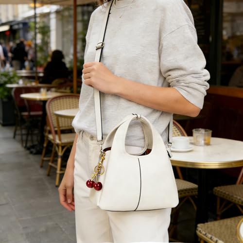 Image of Women's Top Handle Handbag Small Satchel Bags Trendy Hobo Purse Crossbody Bag Faux Leather Shoulder Bag Satchel Purse