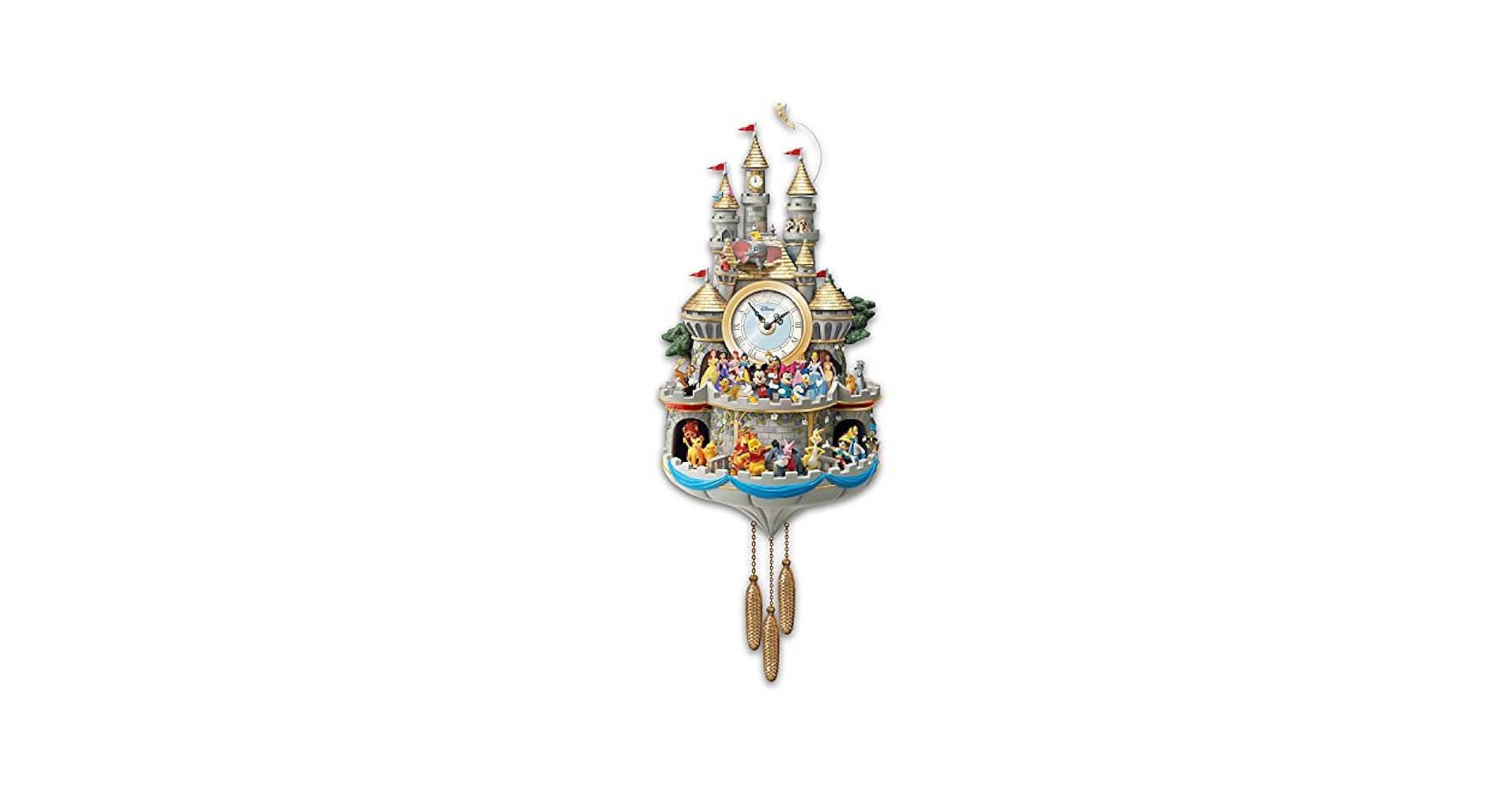 Disney - K O co Disney Timeless Magic Wall Cuckoo Clock With 43 Friends by