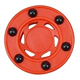 VICASKY Rollhockey- Puck, Hohe Dichte, Runde Hockey- Pucks, Balance Anti Roll Orange Wheels Hockey Puck PVC Sports Street Hockeyball Rollhockey Pucks Hockey Puck Street Hockey
