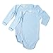 Produktbild wellyou, 2er Set Kinder Baby-Body Langarm-Body, hell-blau weiß gestreift, geringelt, für Jungen und Mädchen, Feinripp 100% Baumwolle, 104-110