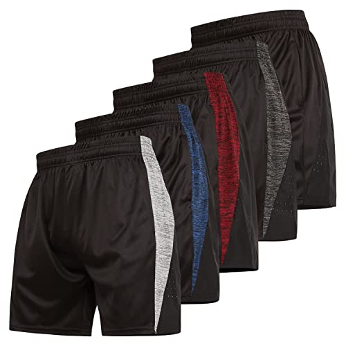 Ultra Performance 5 Pack Mens Athletic Basketball Shorts, 7 inch Running Workout Gym Shorts for Men, SM – 5X, X-Large
