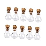Bocaux en verre transparent - bouteilles en verre avec bouchon en liège - bon à bricoler comme pendentif de collier, bouteilles de souhaits à la dérive bouteilles de parfum, également adaptées à la décoration à envoyer comme cadeau à des amis.