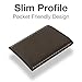 Modern Carry Slim Leather Wallet – Minimalist Card Holder for Men & Women – Front Pocket Design – Easy Card Access by Bottom Push – Premium Leather – Full Protection (Brown)