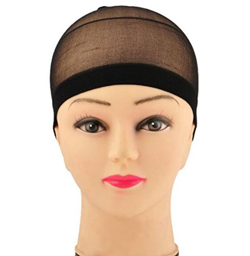 6 PK Black Stocking Wig Caps Stretchy Wig Caps Hair Mesh Wigs Hats Beauty Hair Styling Accessories For Women Man