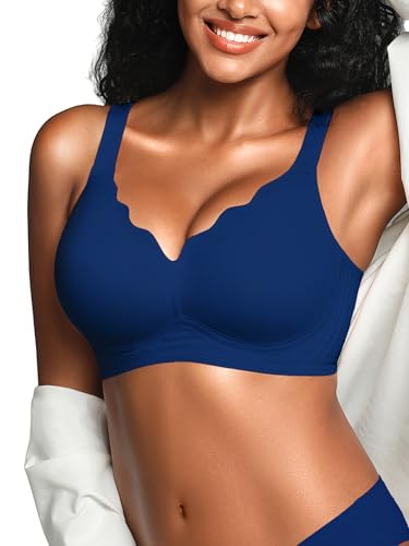 Image of Wireless Jelly Bras for Women No Underwire with Support - S-2XL Seamless Bralettes Everyday Comfort Tshirt Padded Bra