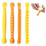 Cuworlis 4Pcs Egg Cutter Set, Hard Boiled Eggs Food-Grade Plastic Deviled Egg Shaper, with Zig Zag and Wavy Patterns Hard Boiled Eggs, Fancy Cut Edge Zig Zag Eggs Cutter