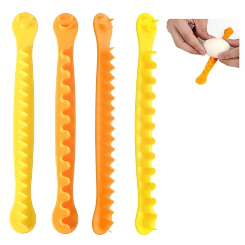 Image of Cuworlis 4Pcs Egg Cutter Set, Hard Boiled Eggs Food-Grade Plastic Deviled Egg Shaper, with Zig Zag and Wavy Patterns Hard Boiled Eggs, Fancy Cut Edge Zig Zag Eggs Cutter