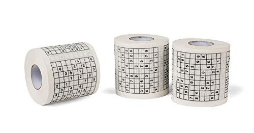 Papier toilette Sudoku amusant SummitLink de fête rouleau imprimé original lot 3