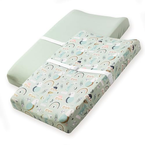 Changing Pad Covers, Unisex Diaper Soft Plush Change Table Sheets for Baby Girls and Boys - Fit 32