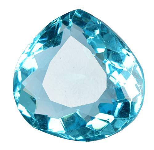 gemhub Blue Topaz Approx 70.00 to 80.00 Ct Pear Shape Lab Created Topaz for Jewelry Making
