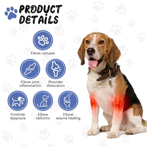 pclapora Leckschutz Hund Hinterbein, Bandage Hunds Hinterbeins Polyestermaterial, Hundes Kniebandage Hinterbein Verstellbarer, Kniebandage Hund Hinterbeins, für Kreuzbandrisse, Bänderverletzungen