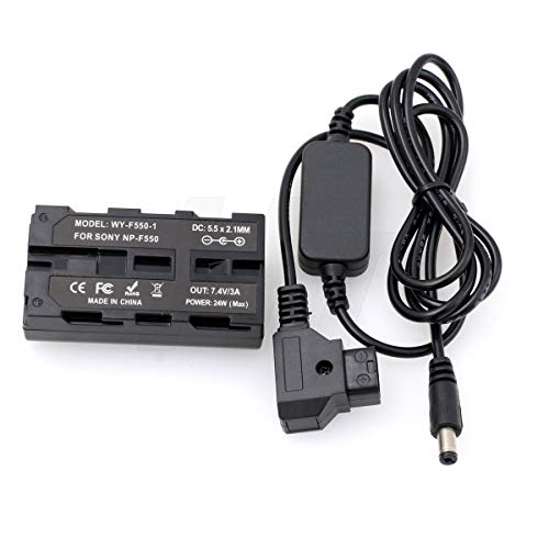HangTon D-tap do NP-F970 F550 Dummy Battery Power for Portkeys LH7H Atomos Shogun Inferno Ninja V Monitor kamery 1,2 m