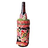 和の蔵 ボトルカバー 着物 ボトルウェア 一升瓶サイズ (晴れ着 一升瓶 - ちりめん黒) / 日本製 ボトル飾り 日本酒ボトルカバー 酒瓶飾り ボトルキーパー/日本土産 Japanese souvenir ギフト パーティー インテリア ティスプレイ お正月 結婚式 棚 玄関 飾り