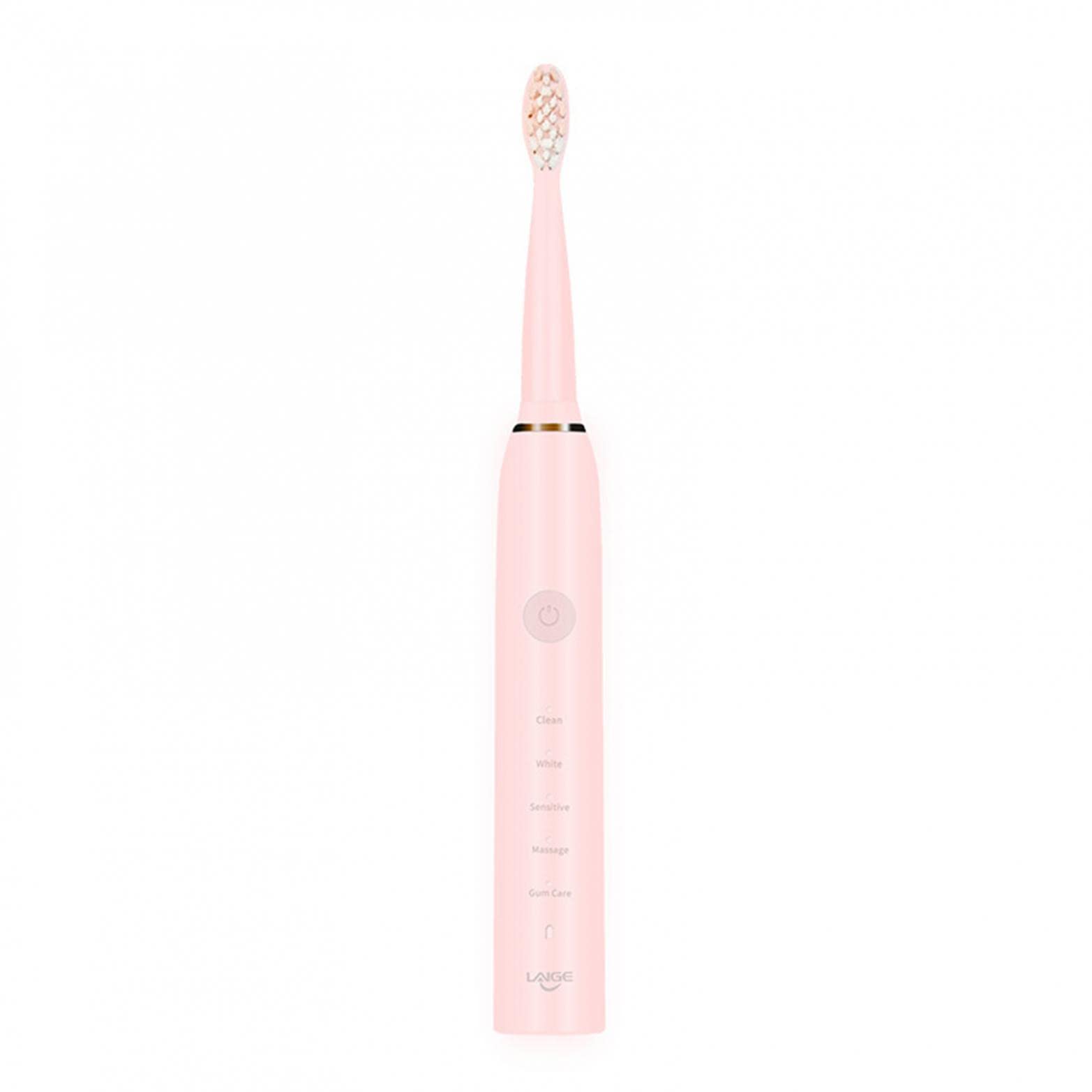 dpityserensio Electric Toothbrush for Adults, Soft Bristle, 5 Modes, Built in Smart Timer, Waterproof, Portable Electronic Toothbrush, Dental Care Cleaning (Pink)