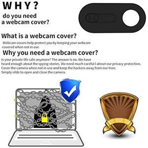 S Mosench Slide Webcam Cover Ultra Slim 0.027Inch Web Camera Cover For Computer, Dell Hp Laptop, Imac, Macbook Pro, Smartphone, Slider Camera Blocker Protect Privacy And Securtiy(2 Pack) (Black) #TOP1