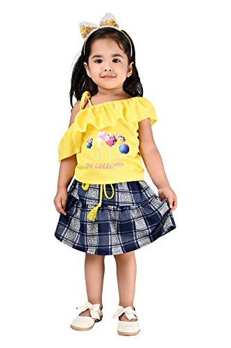 Image of Girls Skirt with Top combo set