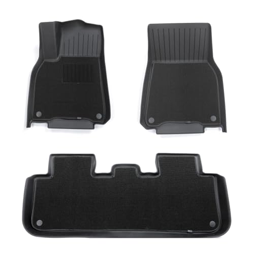 Arcoche Fußmatten für Tesla Model Y 2025 2026 Juniper/Wacholder TPE & Karpette Allwetter-Fußmatten Cargo-Liner für Tesla Model Y 2025 2026 Juniper/Wacholder Zubehör (6-Teiliges Set)